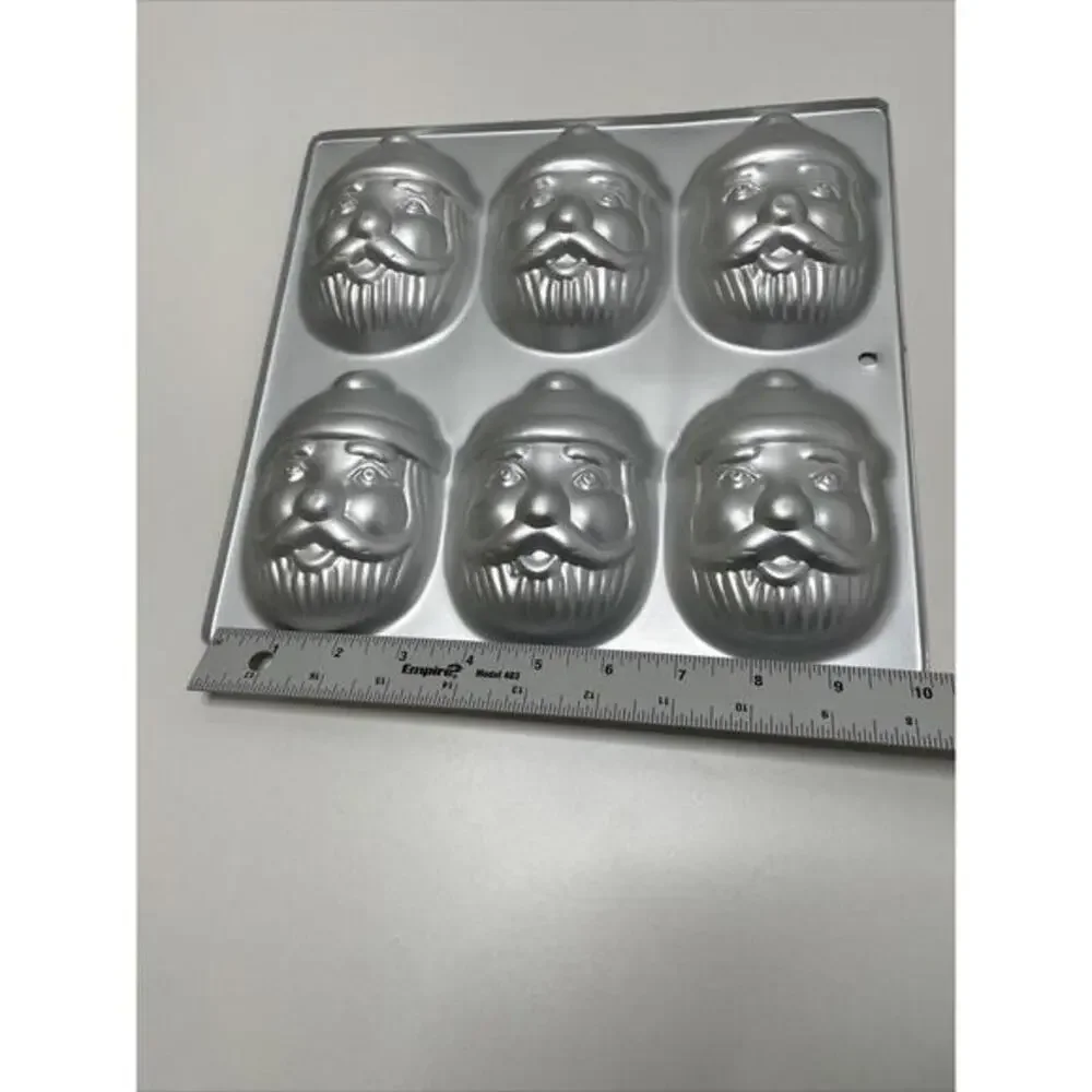 Vtg 80s‎ Wilton 1983 Santa Claus Face Head Mini Cake Mold Pan Christmas St Nick